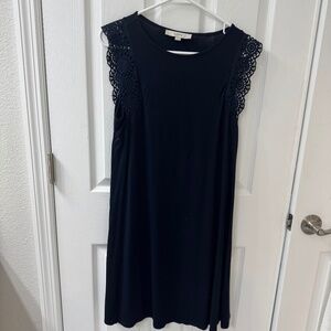 Ann Taylor LOFT Navy Blue Casual Dress – Size Large